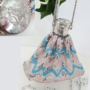 Vintage 50's🦋Metal Mesh Mini Evening Bag/Handbag| Chain Handle